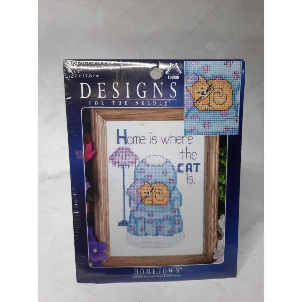 Janlynn Designs For The Needle Cross Stitch Kit Cat In Chair 3051 010